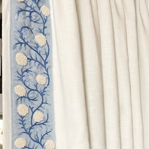 Custom Linen Blend Drapery Panels: Pinch Pleated, Euro Pleated, Back Tab Style