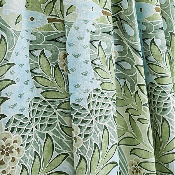 Thibaut Fabric by the yard, Desmond 5 Colors, Drapery Fabric, Pillow Fabric, Floral Fabric, Linen Fabric, Curtain Fabric, Minimum 2 yards