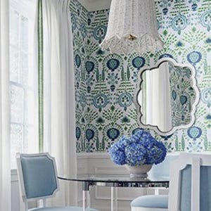Thibaut Mendoza Suzani Designer Wallpaper, Ikat Wallpaper, Large Print Wallpaper, Unique Wallpaper, Thibaut Wallpaper
