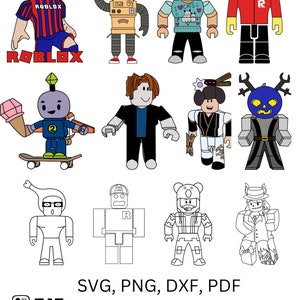 Roblox SVG DFX PNG, Digital Bundle, Silhouette Cameo, Cricut and Laser Cutting Files,