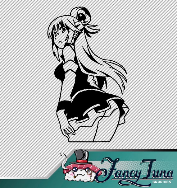 Konosuba Aqua Anime Decal