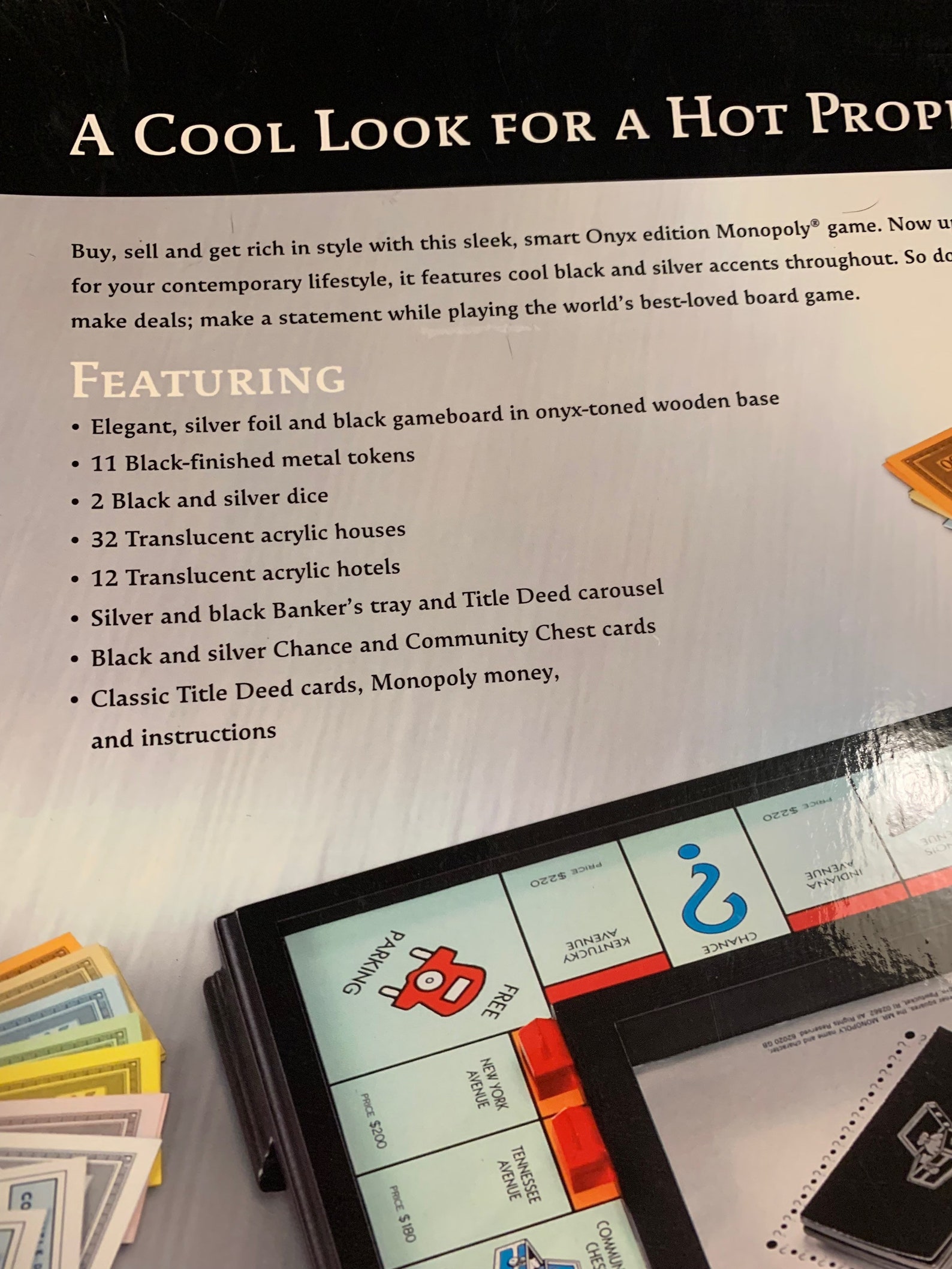 Onyx Edition Deluxe Monopoly Game Etsy