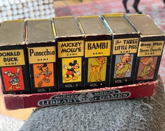 Rare Collectible 1946 Mickey Mouse Library of Games (donald Rare Collectible 1946 Mickey Mouse Library of Games (donald