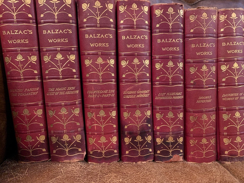 1900 Set of 9, Works of Honore De Balzac - Etsy