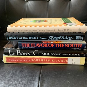 Five Vintage Classic Southern-Style Cookbooks: New Orleans, Deep South, Tennessee, Paula Deen