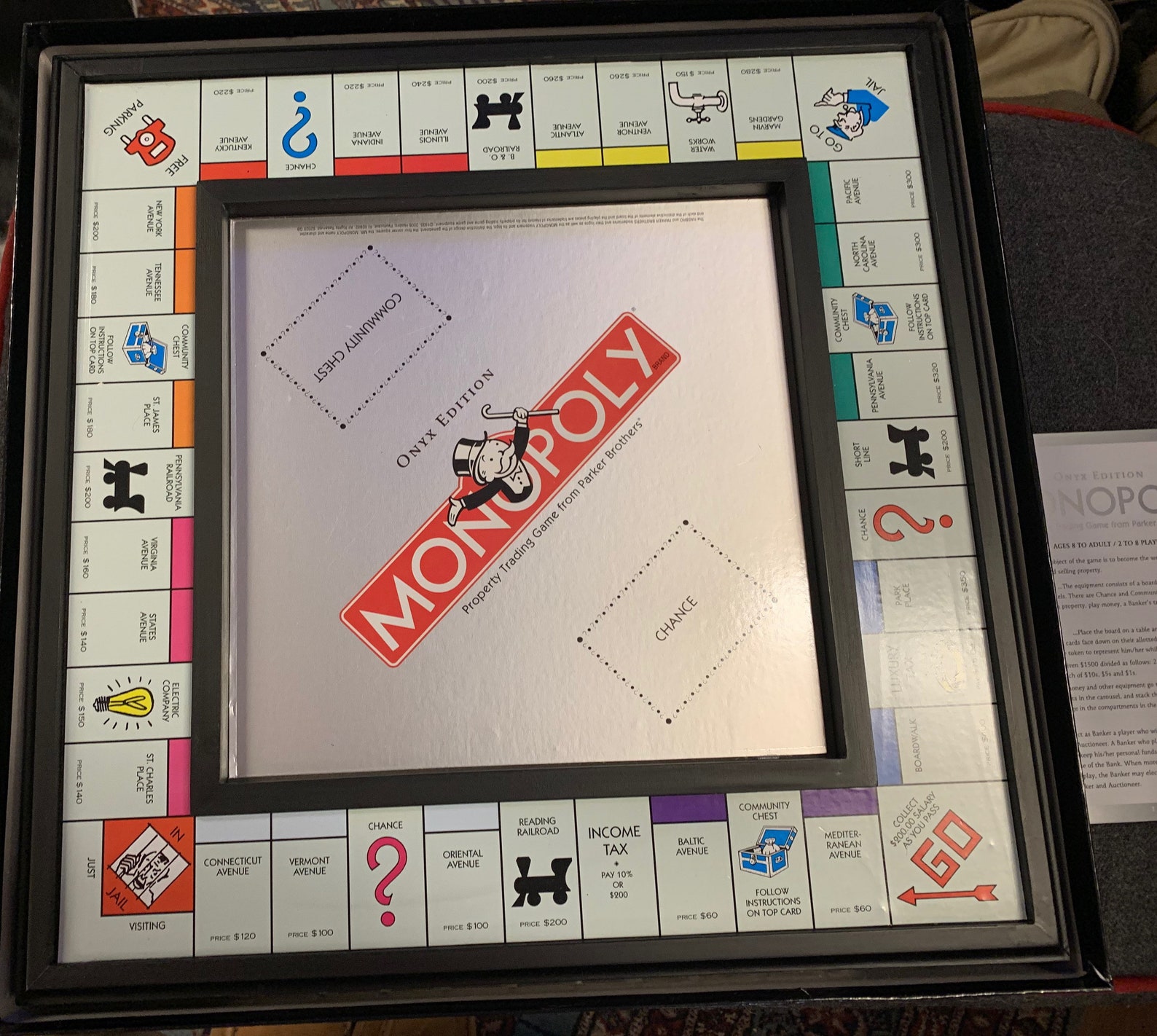 Onyx Edition Deluxe Monopoly Game Etsy