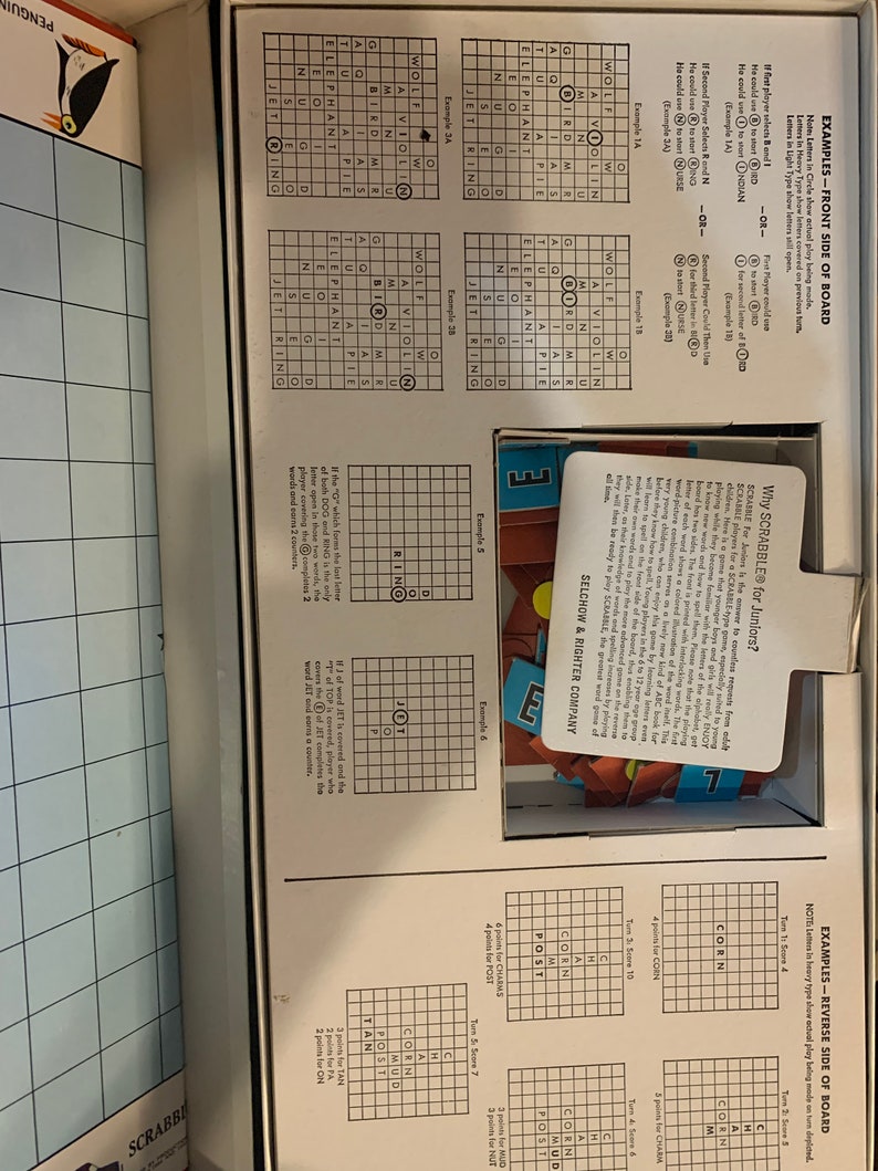 Scrable Game Example 1968 Scrabble for Juniors Board Game - Etsy