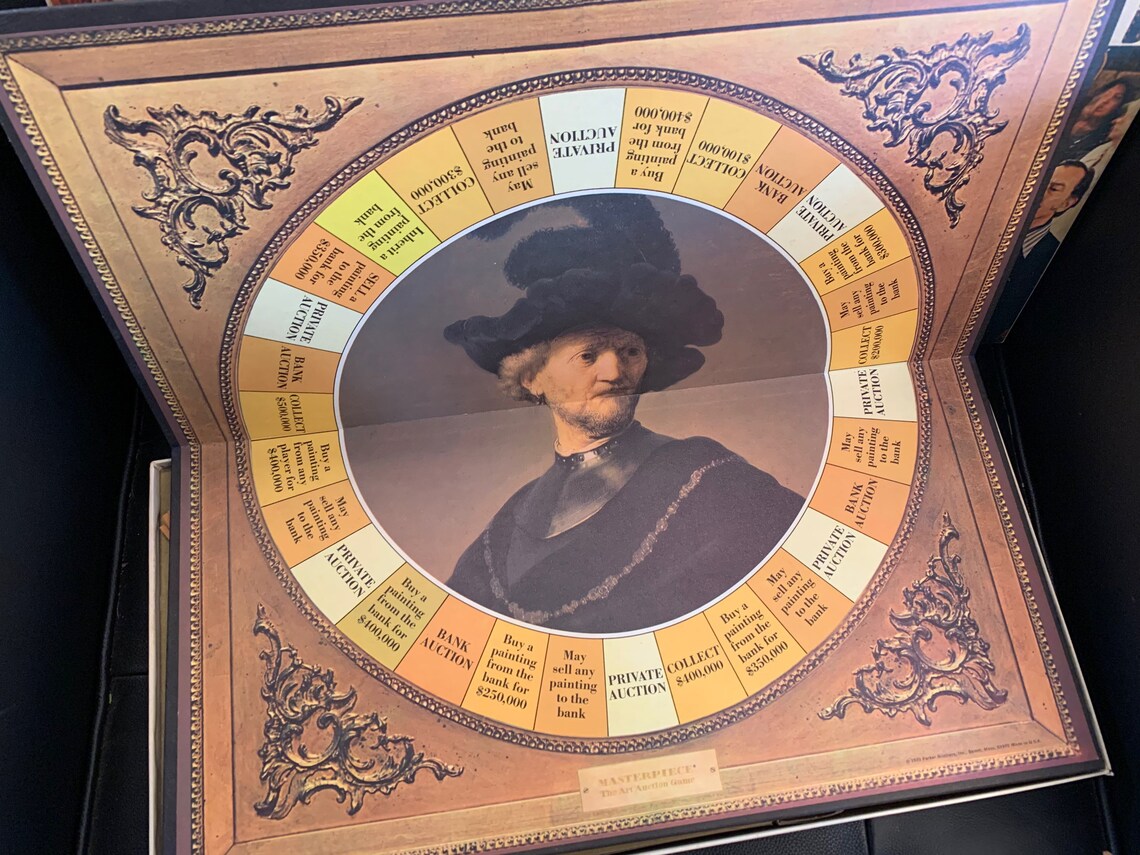 Vintage Masterpiece Board Game 1970 Parker Brothers Etsy