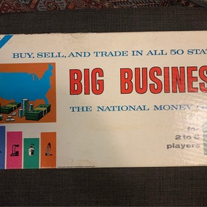 Rare 1962 Vintage Big Business Transogram Board Game image 1