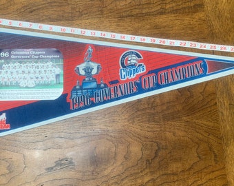 1996 Columbus Clippers Governors Cup Champions Felt Pennant with Photo