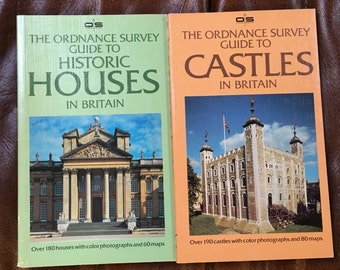 Castles in Britain, Historic Houses in Britain, Two book set, color, The Ordnance Survey Guide