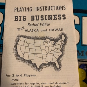 Rare 1962 Vintage Big Business Transogram Board Game image 7