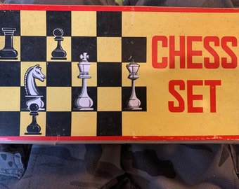 Vintage Travel Chess Set Made in Japan Never Used