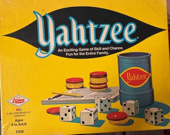 Vintage 1973 Yahtzee Dice Game Complete