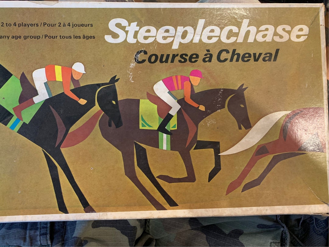 Vintage Steeplechase Horse Racing Board Game Etsy