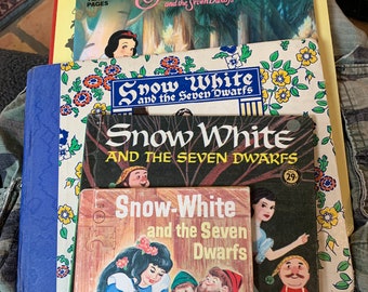 Vintage 5 Snow White and the Seven Dwarfs Books