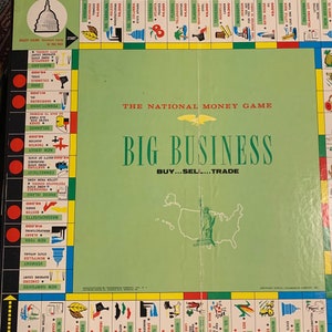 Rare 1962 Vintage Big Business Transogram Board Game image 2