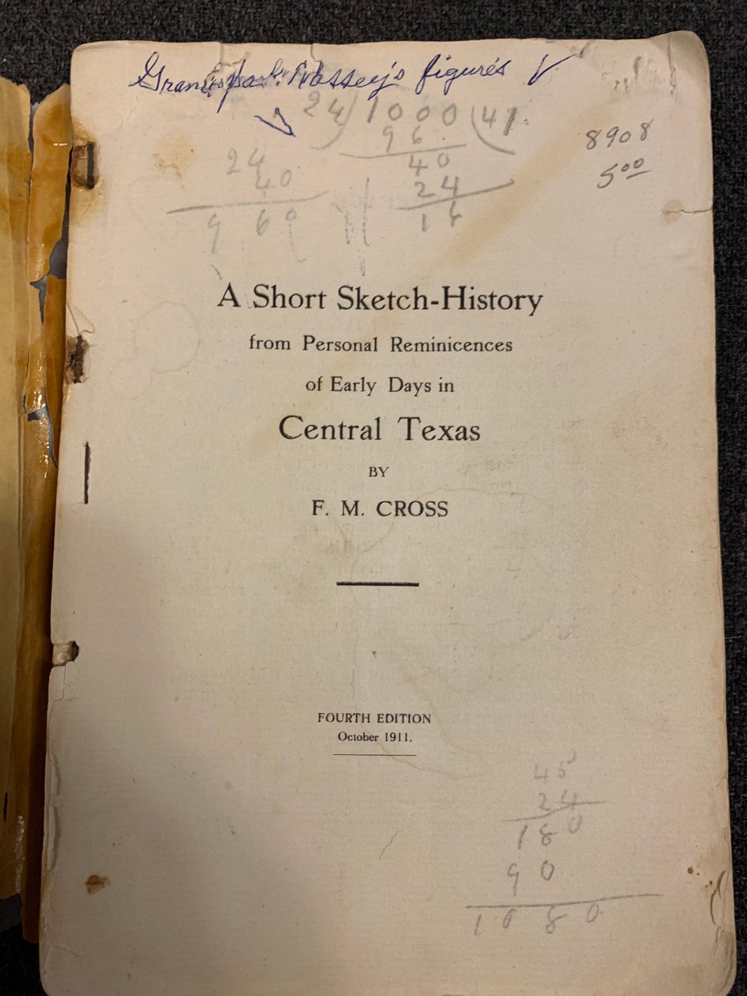 1911 Rare A Short Sketchhistory From Personal Reminiscences of Early