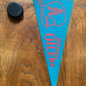 Houston Oilers Pennant  Recycled ActiveWear ~ FREE SHIPPING USA ONLY~