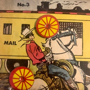 Antique Rare Lone Ranger Dexterity Western Game/Puzzle/Display Art 1940s
