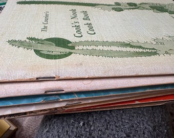 Vintage 1970s Lot of 7 Regional Cookbooks: The Courier’s Cook’s Nook Cook Book