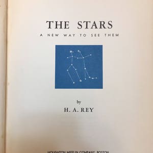 First Edition the Classic Stargazing Book Stars by H A Rey - Etsy
