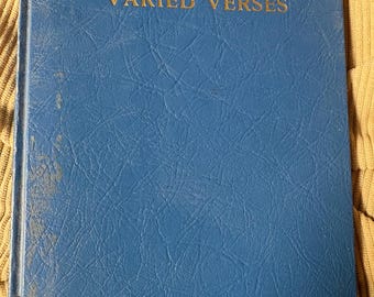 Antique Rare and Signed Slim First Edition Varied Verses by Mrs Charles L Killgore (Florence Lee) Panhandle of Texas 1900s