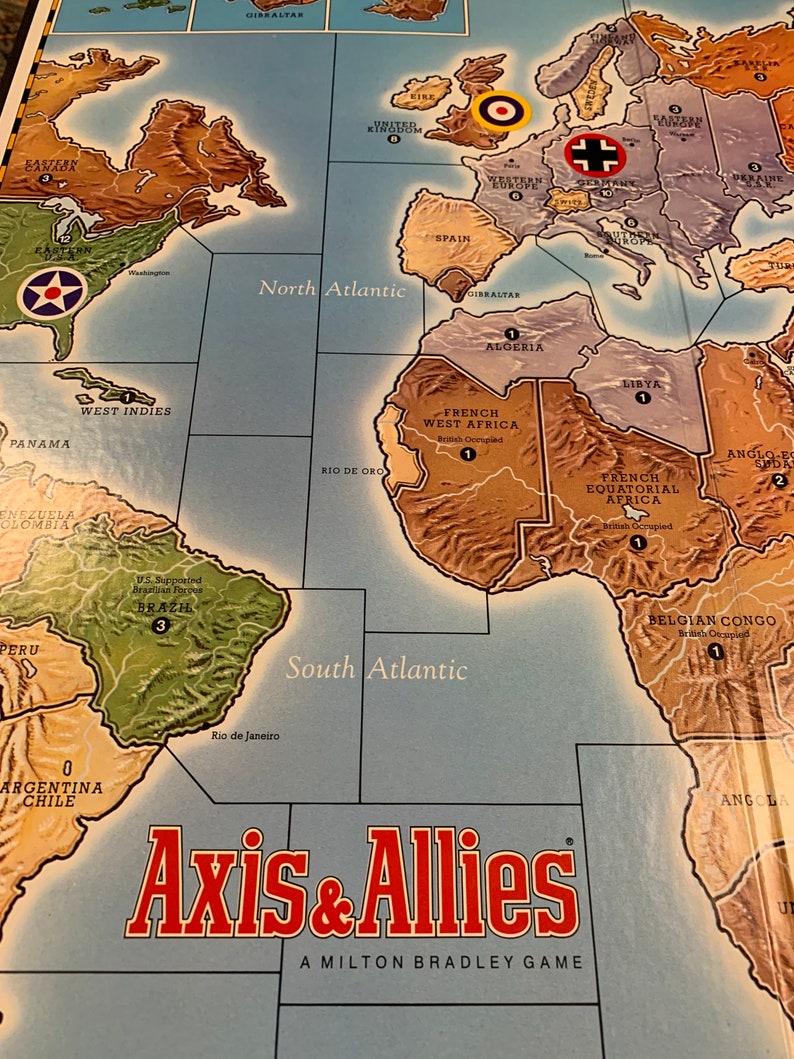 1984 Axis and Allies. Classic military strategy game image 2