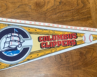 1990s Columbus Clippers Minor League Yankees Felt Pennant