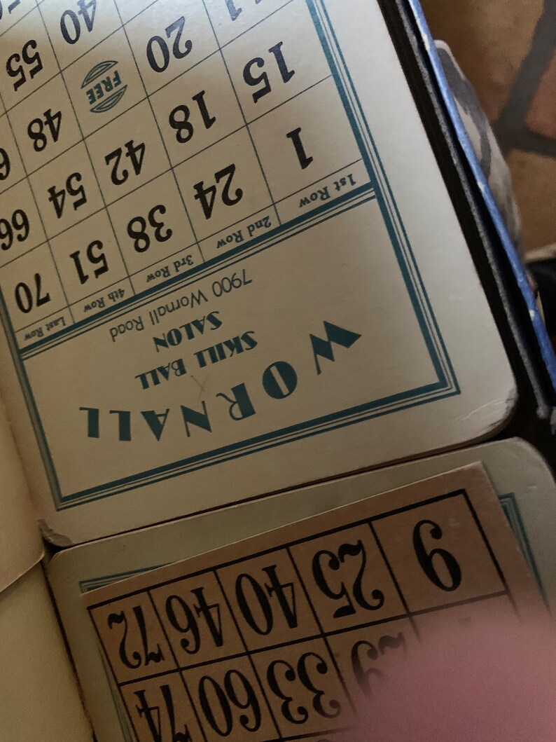 1930s Bingo Game 25 Card Set Embossed Wooden Numbers - Etsy