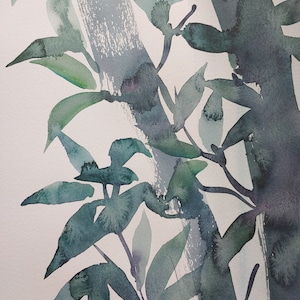 Bamboo Forest,12x9&quot; Original Watercolor