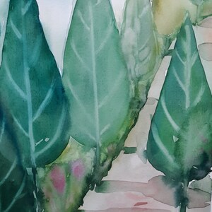 Green Summer, 12x9&quot; Original Watercolor