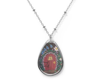 Little fairy house necklace