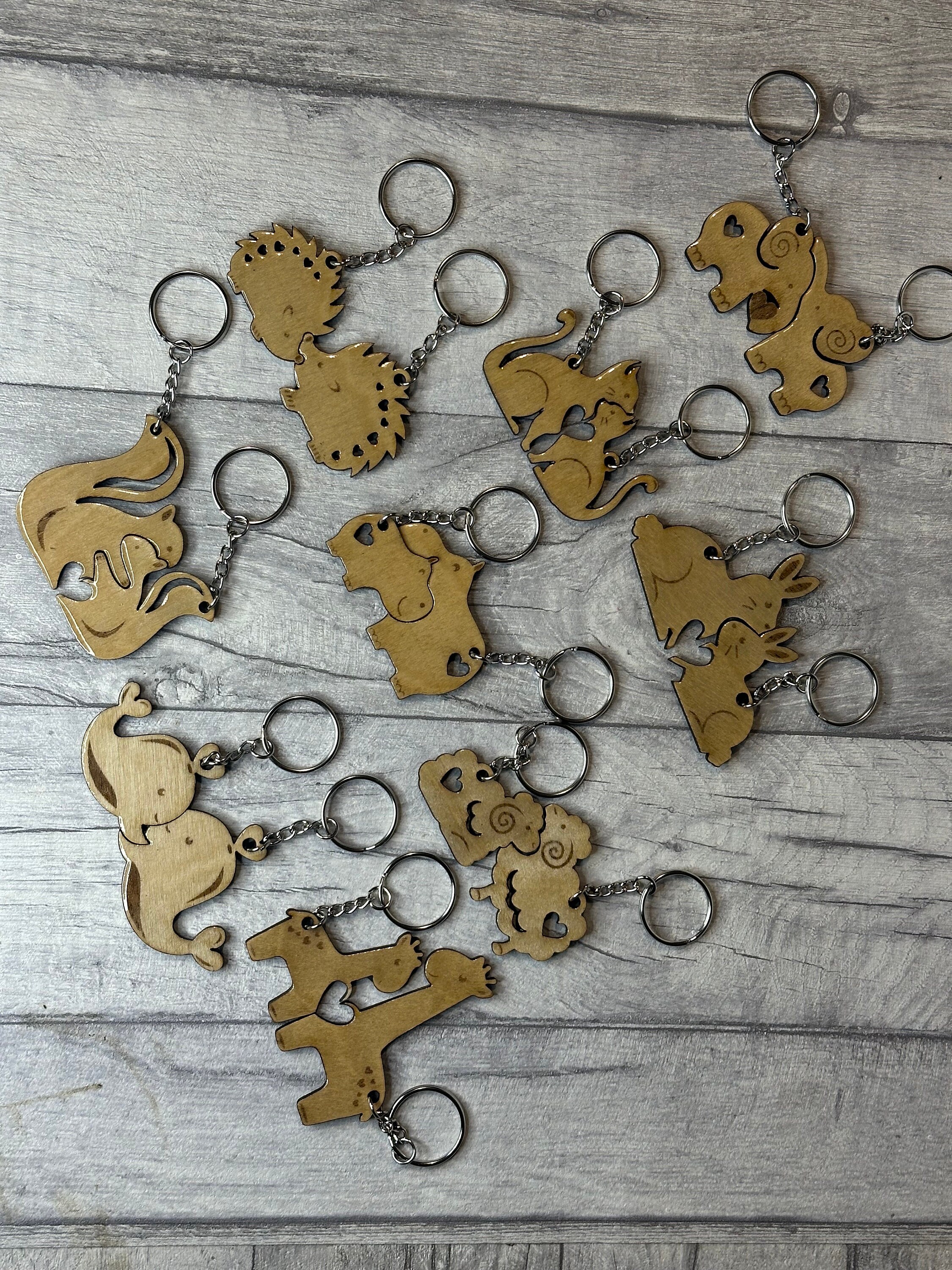 Animal Couple key rings