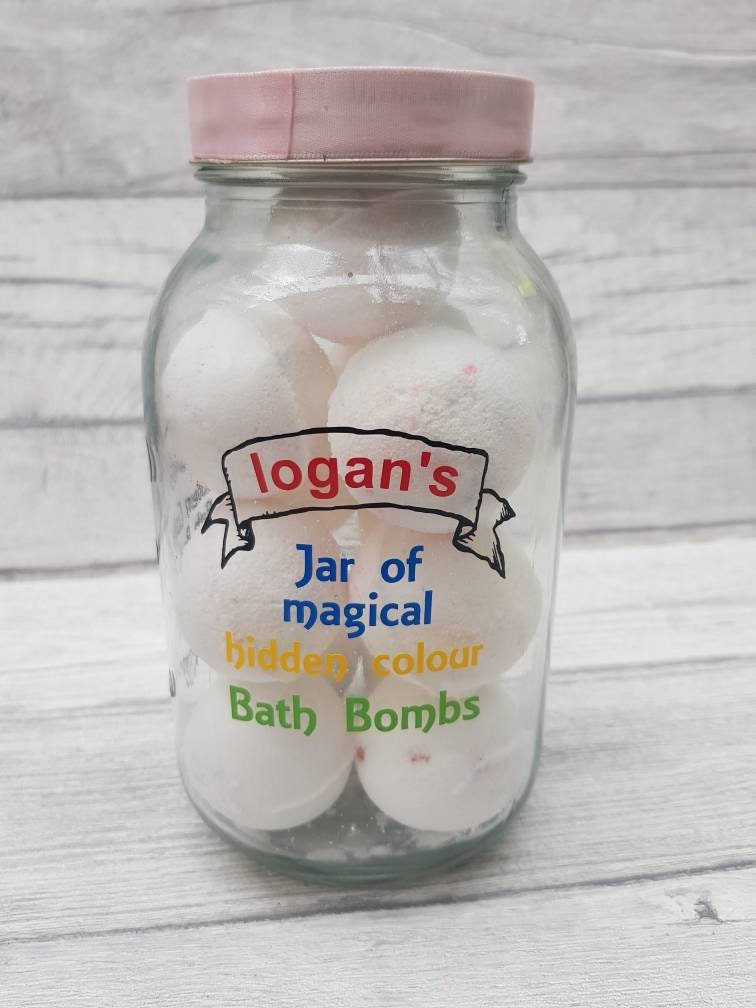 Color oculto Tarro bomba de baño | Etsy