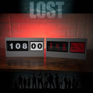 Replica Hatch Countdown Clock – Inspired by LOST – 3D Printed Display (Classic 108 or System Failure Versions)