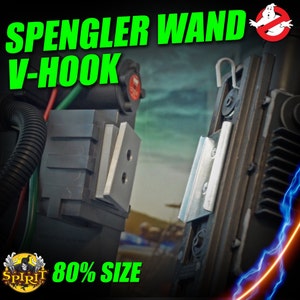 Spirit 80% SIZE &quot;Spengler&quot; Wand V-Hook Upgrade // Spirit Halloween Ghostbusters Proton Pack