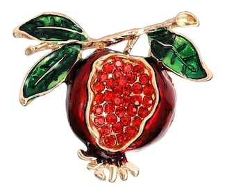Pomegranate Brooch, beautifully crafted gift Fruit Brooch