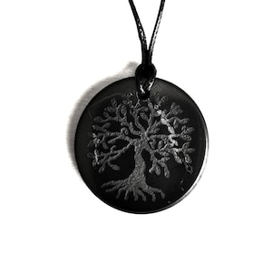 Shungite Pendant INFINITY LOVE Engraved One Necklace - EMF Healing & Protection