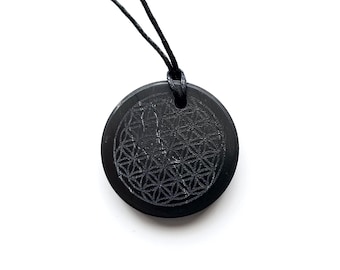 Shungiet Levensbloem Hanger Ketting - Bescherming tegen elektromagnetische velden en genezing