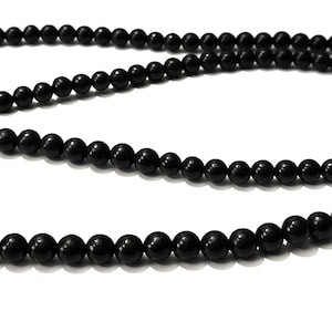 Shungite Necklace 6mm beads EMF Healing & Protection