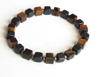 Shungiet – armband tijgeroogsteen, 6 mm kralen – EMV-bescherming, genezing