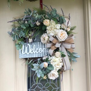 Everyday wreath, farmhouse wreath, Hydrangea wreath, all season wreath, everyday wreath for front door, farmhouse decor, Christmas gift idea