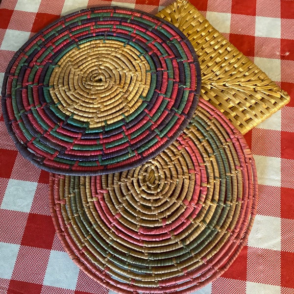 Straw Trivets - Etsy