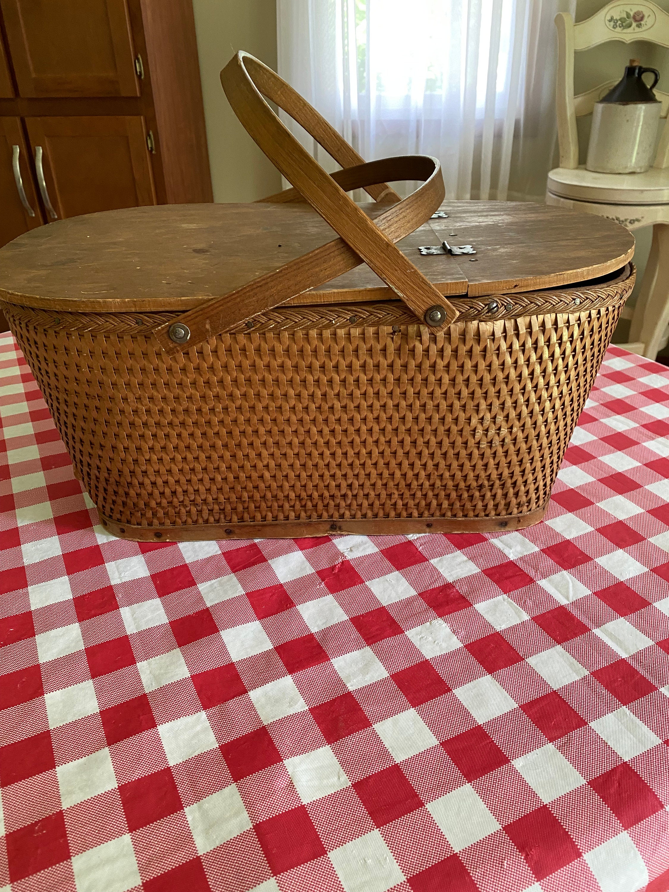 Vintage large redman picnic basket Etsy