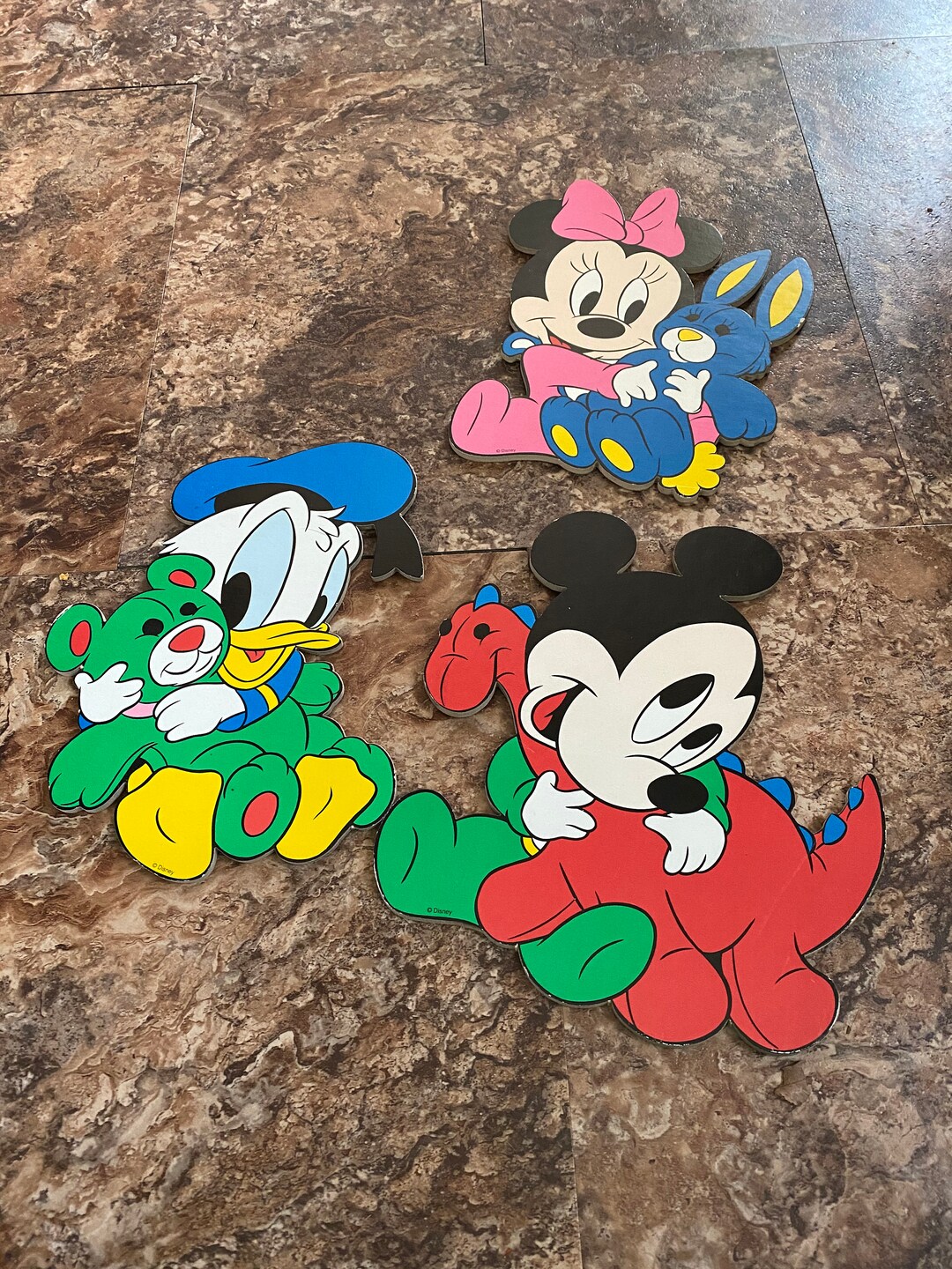 3 Disney Wall Hangings Micky Minnie and Donald Duck Etsy UK