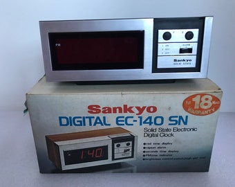 Vintage Sanyko Digital EC-140 SN Retro Digital Alram Clock