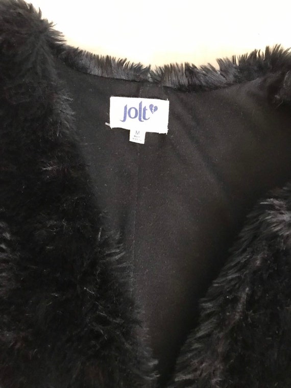 Womens Retro Jolt Faux Fur Vest Size M