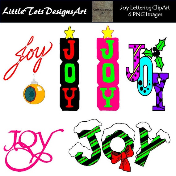 Natale Lettere Clipart Joy Clipart Inverno Parola Arte Etsy