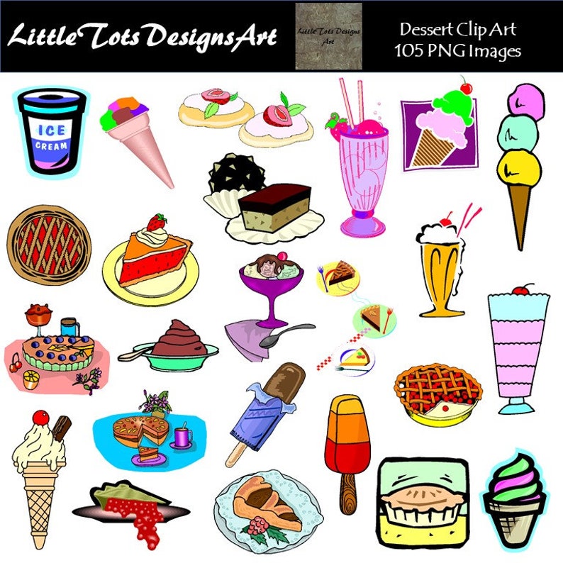 Commercial Use Pies Sweets /& Treats Clip Art Clipart Popsicle Dessert Clipart Clip Art Digital Elements Ice Cream